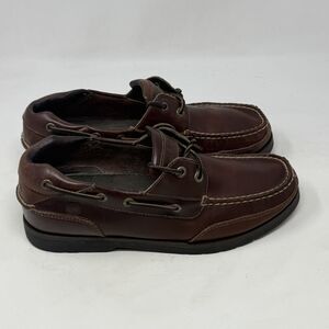 Sperry Top Sider Lanyard Boat Shoes Mens 9.5 M Brown Leather Casual 2 Eye Preppy